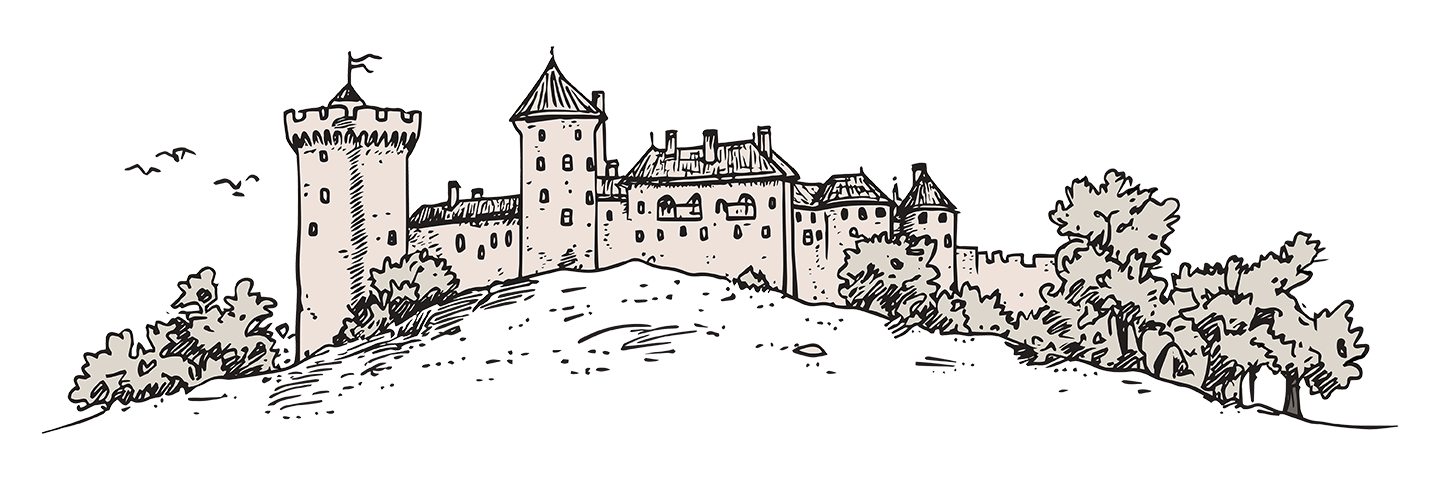 Castle rising from the ground